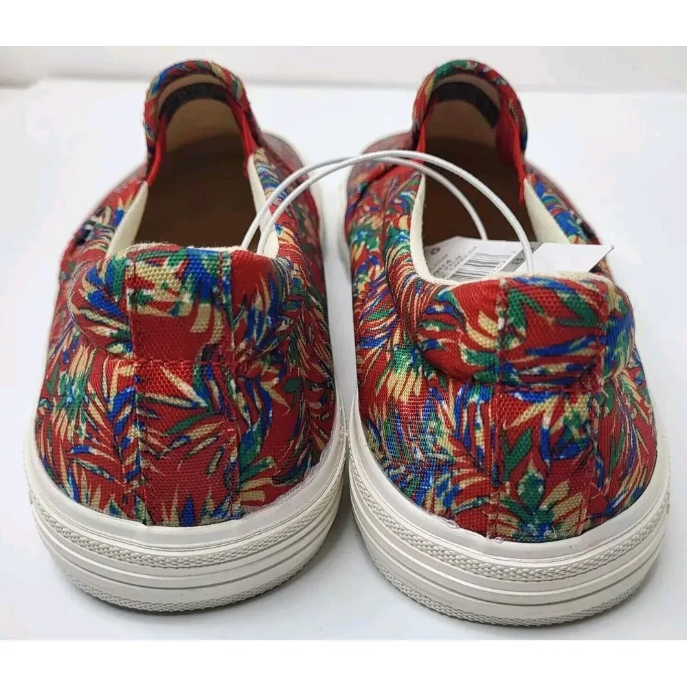 New Nautica Men's Size 8.5 Shoes Floral Red Palm Sneaker Loafer Chandler CV211-6